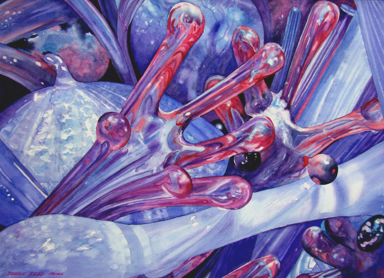 "When Worlds Collide"      watercolor      22" x 30''